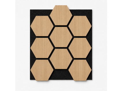 hexagon přírodní dub