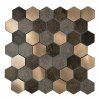 mozaika hexagon bronzově hnědá
