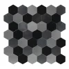 mozaika hexagon black galaxy
