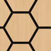 hexagon přírodní dub1
