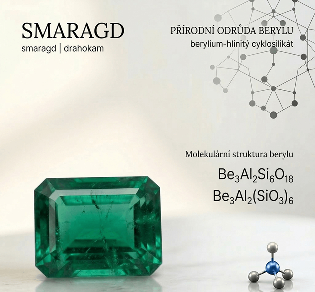 Chemické složení a krystalová struktura smaragdu