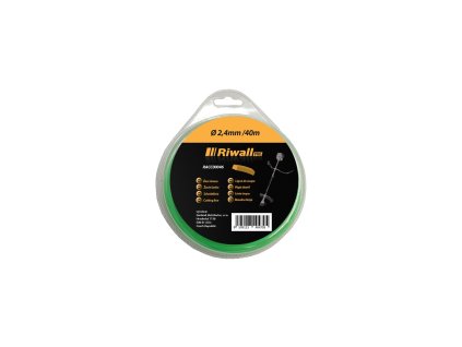 Riwall PRO Žací struna pr. 2,4mm, délka 40m, čtvercový průřez