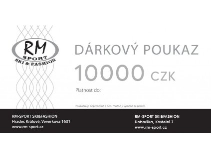 dárkový poukaz 10 000