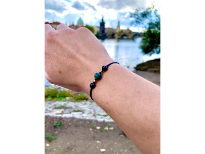 Shamballa náramek Malachit a Onyx