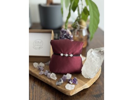 Ručně pletený Shamballa náramek - Selenit