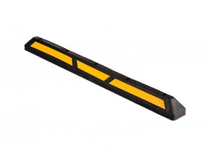 Parkovací doraz, délka 1650 mm, gumový, s žlutým reflexním polepem
