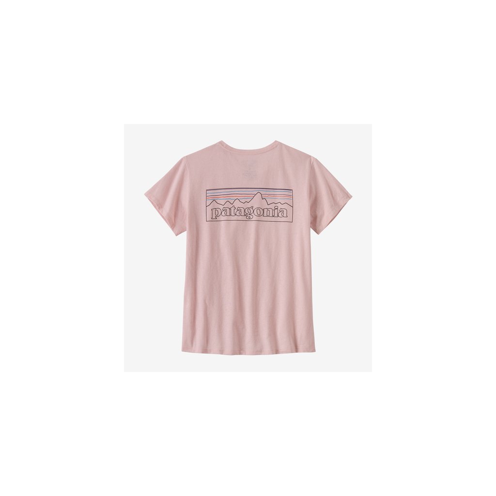 Patagonia W's P-6 Logo Responsibili Tee - P-6 Outline: Whisker Pink