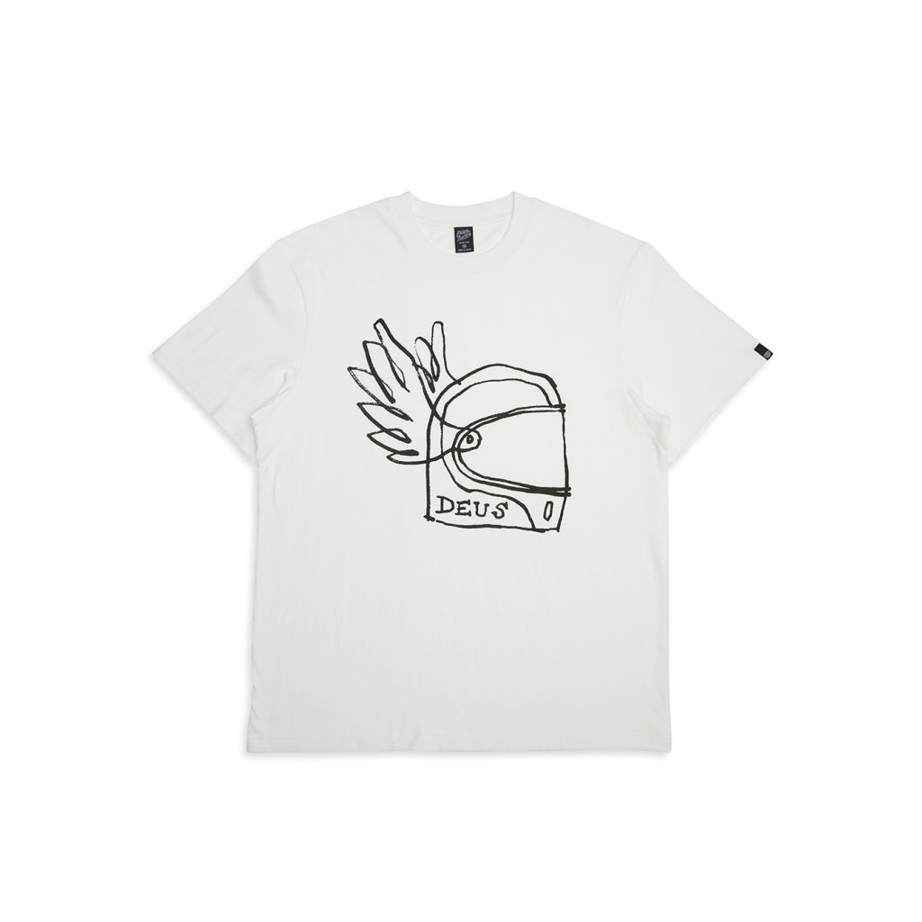 Deus Ex Machina Helmet Tee - Vintage White