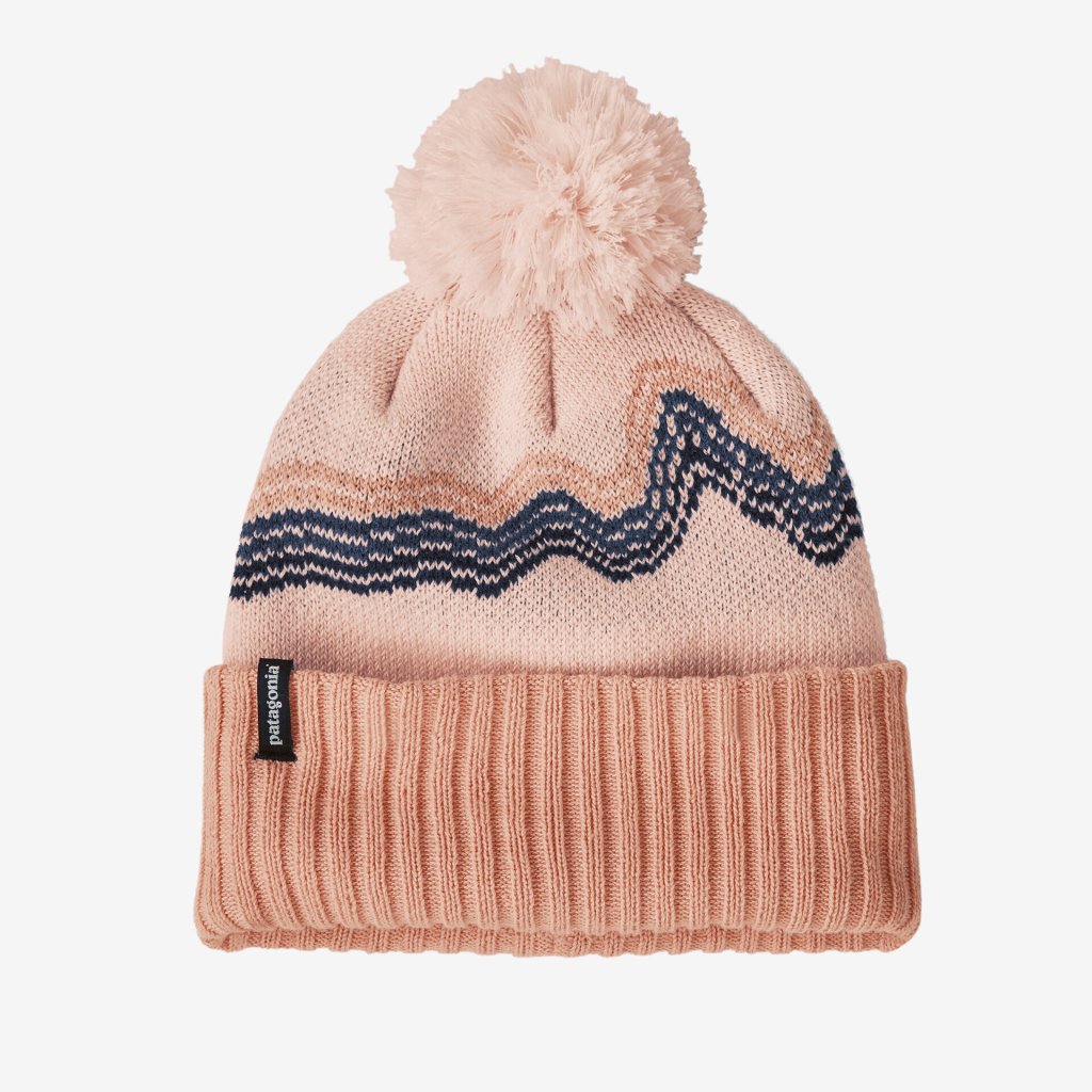 Patagonia Kids' Powder Town Beanie - Ridge Rise: Mallow Pink