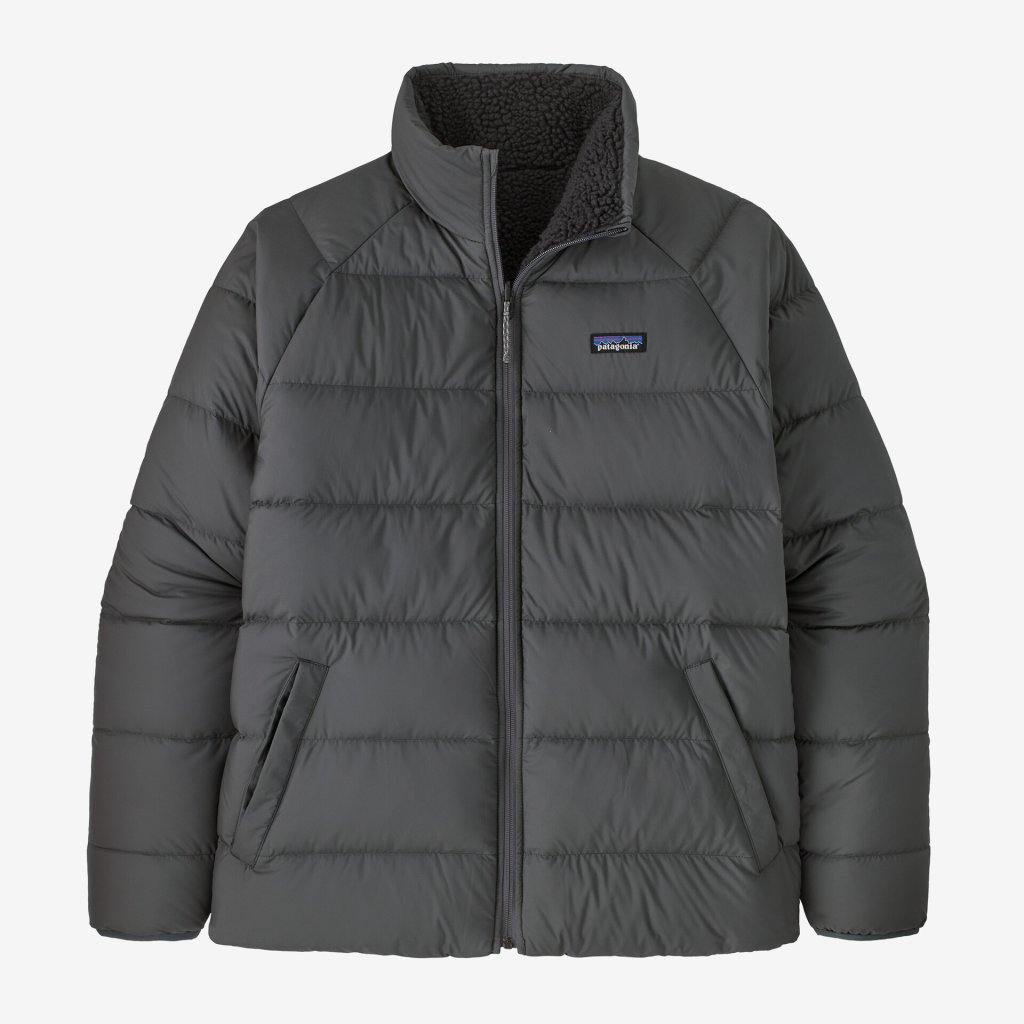 Patagonia Men's Reversible Silent Down Fleece Jacket - Forge Grey