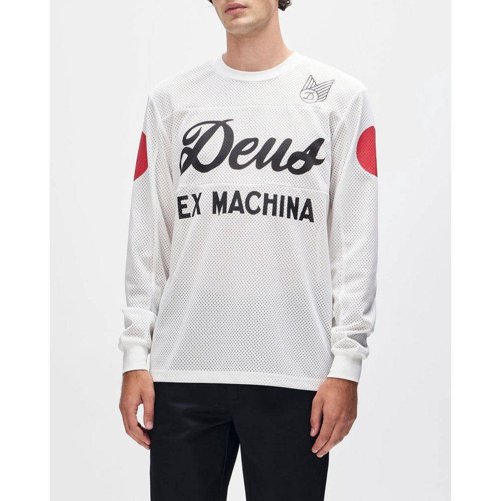 Deus Ex Machina Saber Moto Jersey - Vintage White