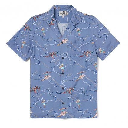 Reyn Spooner South Seas Camp Shirt - Infinity Blue