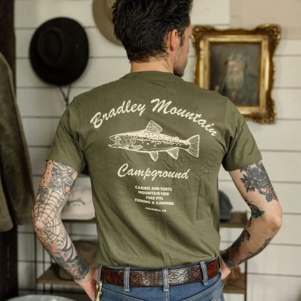 Bradley Mountain Trout Tee - Olive