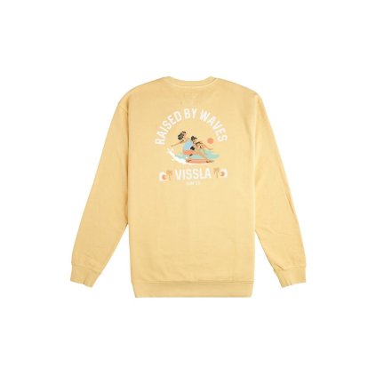 Vissla Offshore Pleasure Crew Fleece - Bright Sulfur