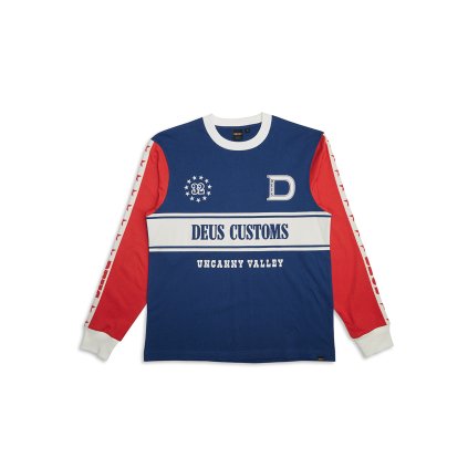 Deus Ex Machina Round Up LS Tee - Red Blue