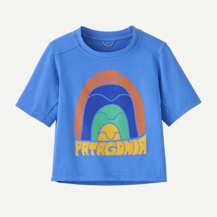 Patagonia Baby Capilene® Silkweight T-Shirt - Rainbow Wave: Abundant Blue