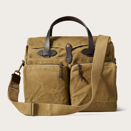 Filson 24 Hour Tin Cloth Briefcase - Dark Tan