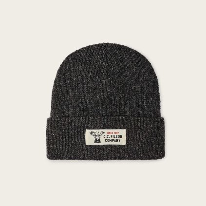 Filson Lined Ragg Wool Beanie - Charcoal Black