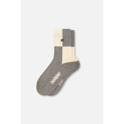 Trendsplant Color Block Light Crew Socks - Heather Grey