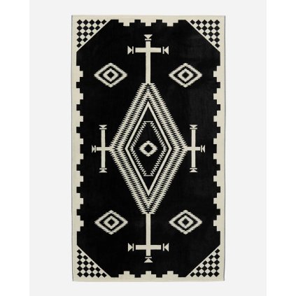 Pendleton Los Ojos Oversized Jacquard Spa Towel - Black / White