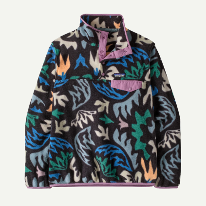 Patagonia Women's Lightweight Synchilla® Snap-T® Fleece Pullover - Kaleido Black