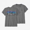 Patagonia W's P-6 Logo Responsibili Tee - Gravel Heather