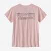Patagonia W's P-6 Logo Responsibili Tee - P-6 Outline: Whisker Pink
