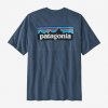Patagonia Men's P-6 Logo Responsibili-Tee - Utility Blue