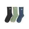 Deus Ex Machina Shield Garment Dyed Socks 3 Pack - Multi