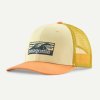 Patagonia Kids' Trucker Hat - Boardshort Logo Tones: Buttercup Yellow