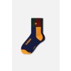 Trendsplant Color Block Light Crew Socks - Navy