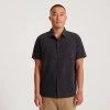 Roark Made To Fade Short Sleeve Button Up Shirt - Washed Charcoal