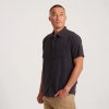 Roark Made To Fade Short Sleeve Button Up Shirt - Washed Charcoal