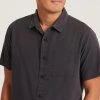 Roark Made To Fade Short Sleeve Button Up Shirt - Washed Charcoal
