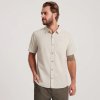 Roark Made To Fade Short Sleeve Button Up Shirt - Washed Bone