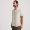 Roark Made To Fade Short Sleeve Button Up Shirt - Washed Bone