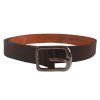 Naked & Famous Denim Thick Belt 7mm Bovine Leather - Brown