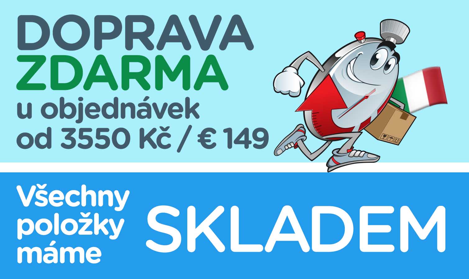 Doprava ZDARMA | všechny položky SKLADEM