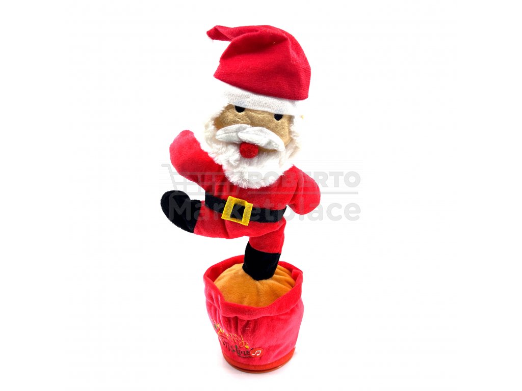 Tančící Vánoční Santa Claus|mluvící - hrající - svítící hračka|30 cm|USB