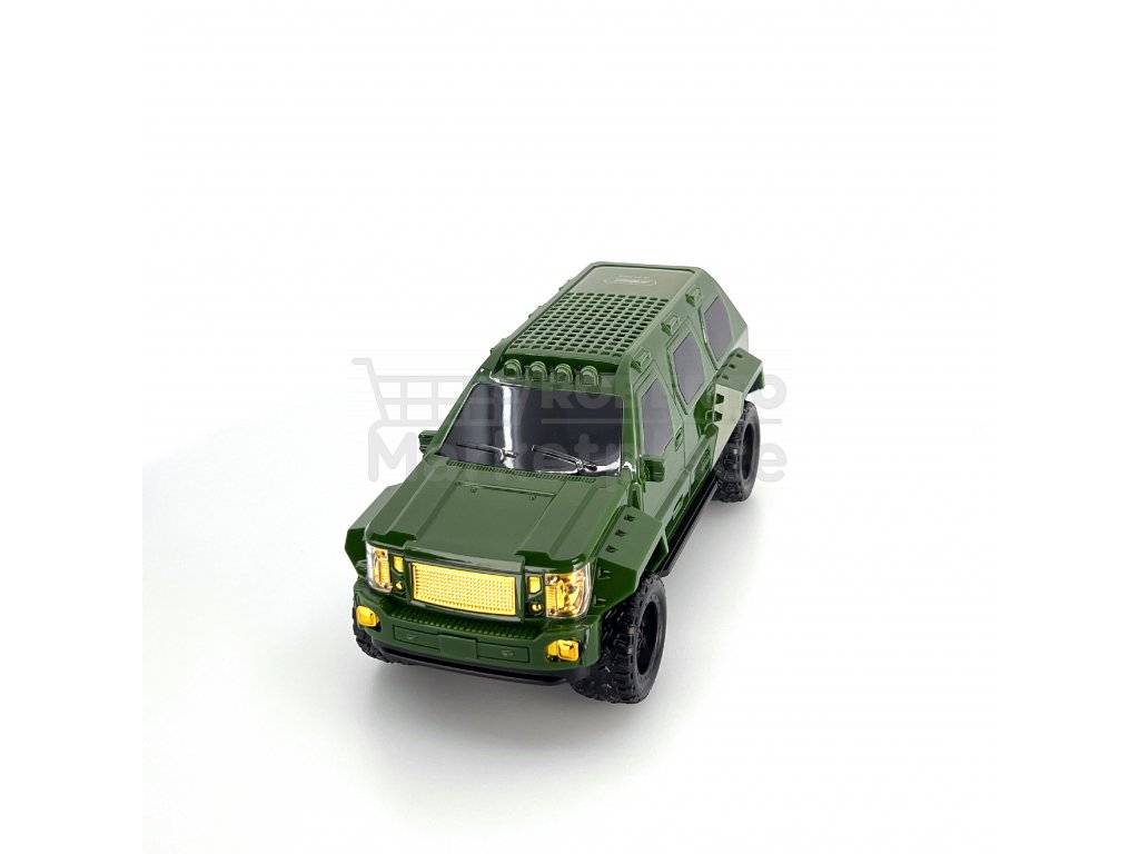 Auto SUV zelený reproduktor Bluetooth 8W - svítící hračka|FM Rádio|24 cm|USB-C