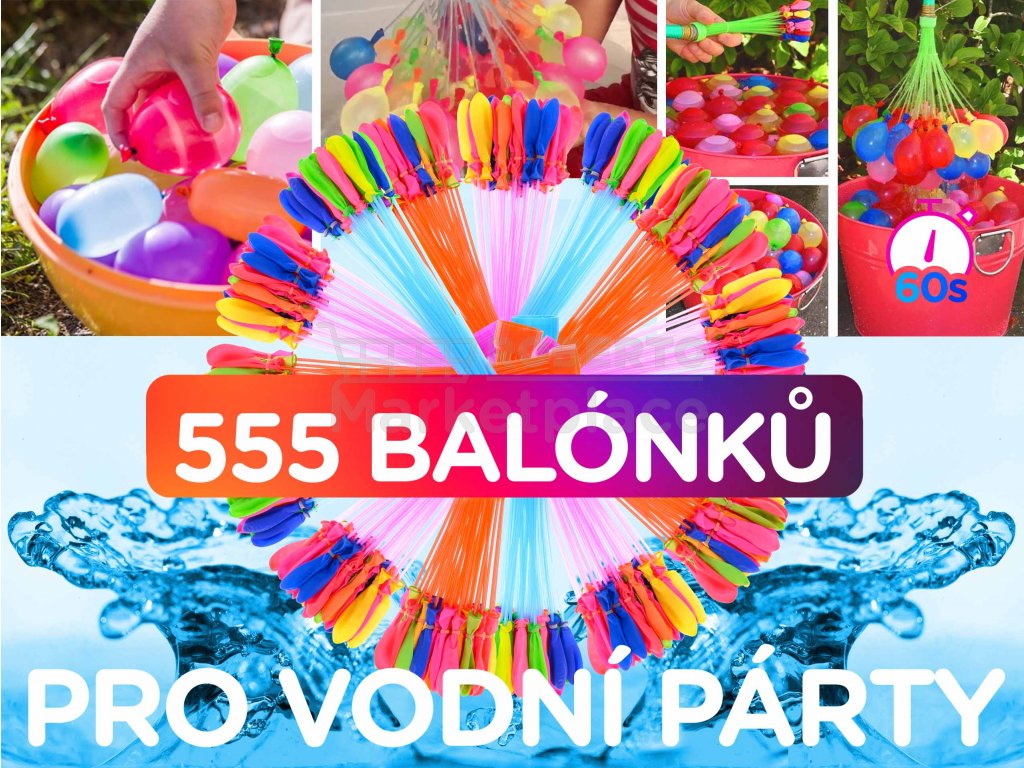 555 kusů Vodních balónků - Sada 5 balení vodních bomb - Roberto Marketplace  - elektronika a LED
