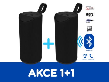 bezdratovy 2 baleni reproduktory bluetooth cerny 10w fm radio f21
