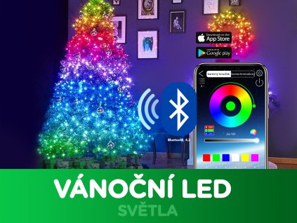 Vanocni LED svetla bezdratova bluetooth f01