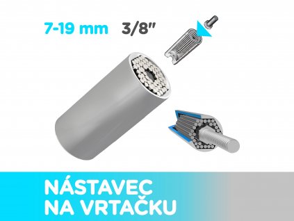 univerzalni nastrcna hlavice univerzalni nastavec 7 19mm f01