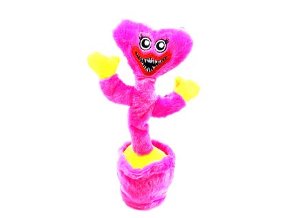 Huggy Wuggy Růžový | tančící - mluvící - hrající - svítící hračka|30 cm|USB