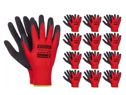 Pracovní rukavice – velikosti 8 (M) a 10 (XL), balení 12 párů