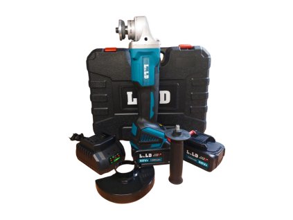 Aku úhlová bruska 68V – bezdrátová bruska s 2× baterií, kufr