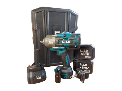 Aku sada LLD 2v1 – rázový utahovák + aku vrtačka 21 V, 2× baterie, kufr