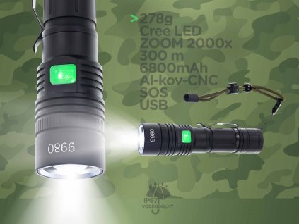 LED kapesni svitilna UltraFire cestovni f3