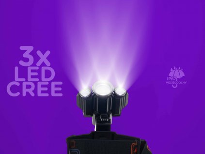 LED celovka W603 3x LED Cree 17600mAh f1